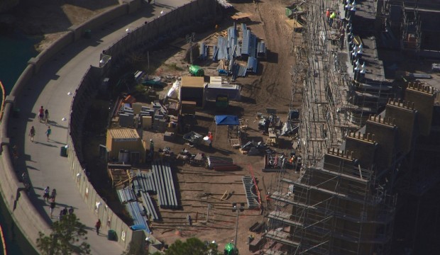 Wizarding World Diagon Alley expansion aerial photo
