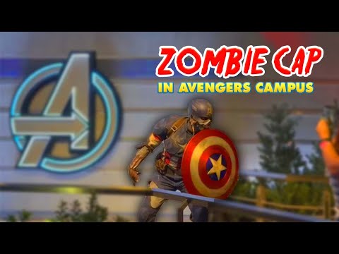 Zombie Captain America appears at Avengers Campus