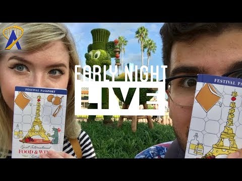 First Day of Epcot Food &amp; Wine! - Early Night Live