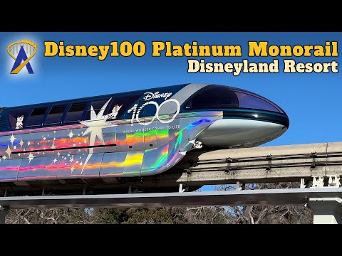 Disney100 Platinum Monorail and Esplanade Decorations Debut at Disneyland Resort
