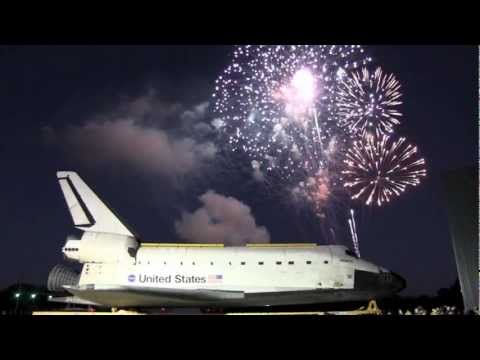 Space Shuttle Atlantis Final Journey and Fireworks Show at Kennedy Space Center
