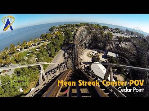 Mean Streak Wooden Roller Coaster POV at Cedar Point