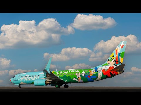 Alaska Airlines Unveils &quot;Mickey&#039;s Toontown Express&quot;