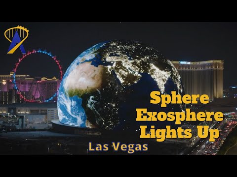 Sphere Exosphere in Las Vegas Lights Up for the First Time