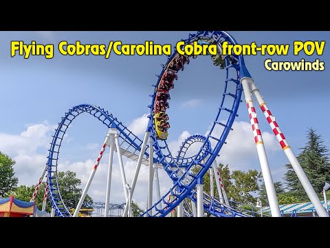 Flying Cobras / Carolina Cobra Dual Front-Row POV At Carowinds