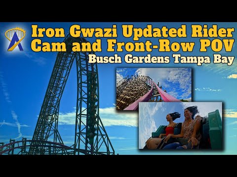 Iron Gwazi 4K Rider Cam Reaction and Updated Front Row POV at Busch Gardens Tampa Bay