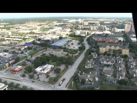 Skyscraper Polercoaster concept plus aerial view of property in Orlando