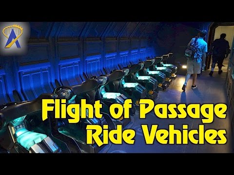 Closer look at Avatar Flight of Passage ride vehicles in Pandora at Animal Kingdom