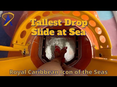 Frightening Bolt Water Slide POV on Icon of the Seas, Royal Caribbean