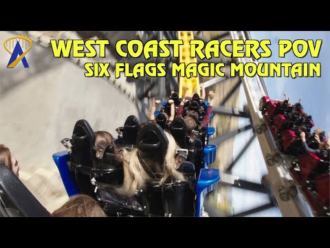 West Coast Racers Roller Coaster POV at Six Flags Magic Mountain
