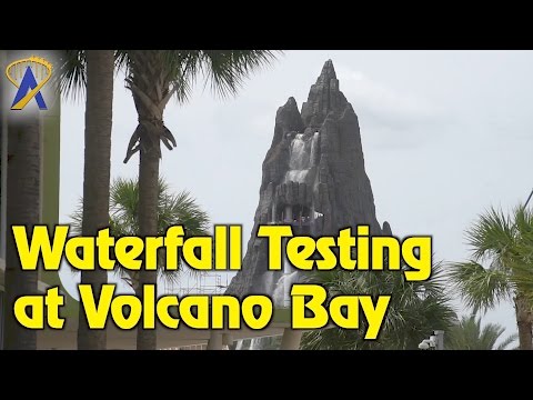Waterfall test at Universal&#039;s Volcano Bay water park