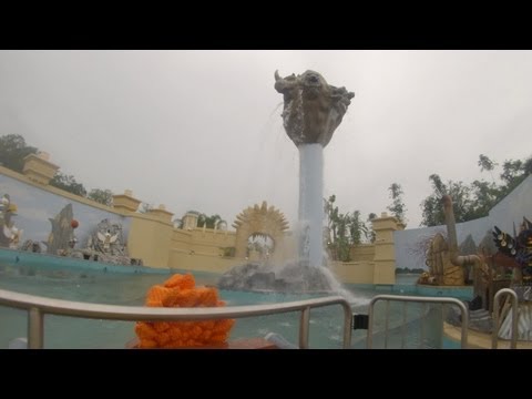 POV of The Quest For Chi splash battle ride in The World of Chima at Legoland Florida