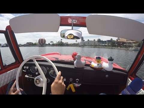Take an Amphicar ride at The Boathouse restaurant at Downtown Disney