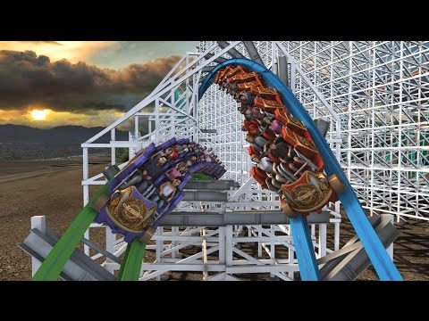 Twisted Colossus concept video and POV - opening 2015 at Six Flags Magic Mountain