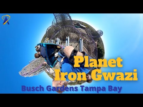 Tiny Planet Iron Gwazi Roller Coaster at Busch Gardens Tampa Bay