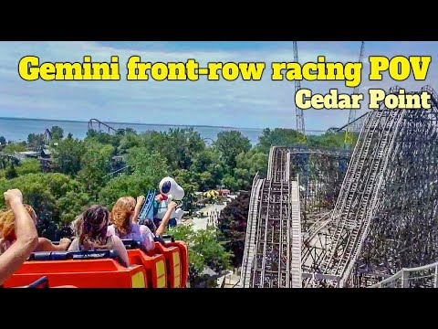 Gemini &quot;Red&quot; And &quot;Blue&quot; Front-Row Racing POV at Cedar Point