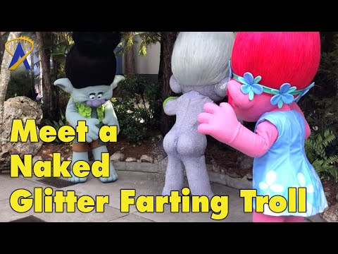 Naked Glitter Farting Troll at Universal Orlando