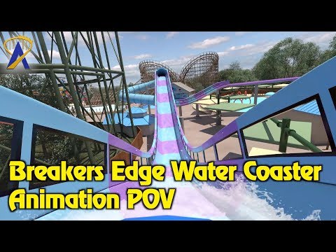 Breakers Edge Water Coaster Animatic POV - Opening 2018 at Hersheypark