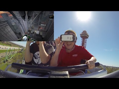 Virtual Reality on New Revolution roller coaster at Six Flags Over Texas