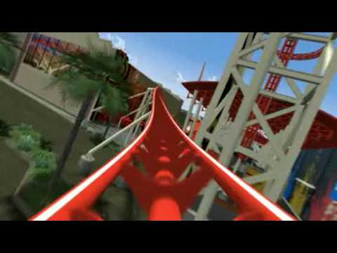 Hollywood Rip Ride Rockit coaster virtual front seat view POV