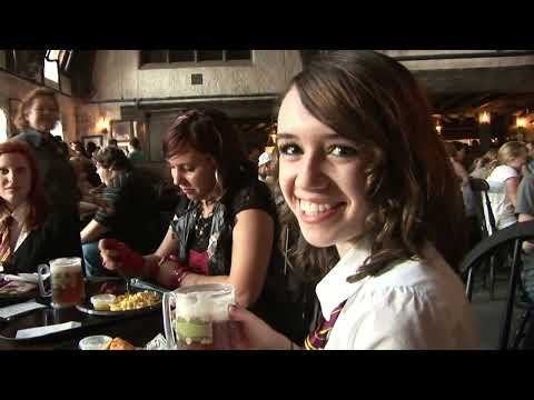 Excited fans finally get into The Wizarding World of Harry Potter - Opening Day with butterbeer