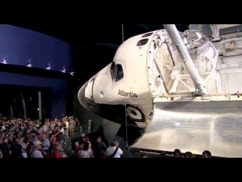 Inside Space Shuttle Atlantis exhibit at Kennedy Space Center Visitor Complex