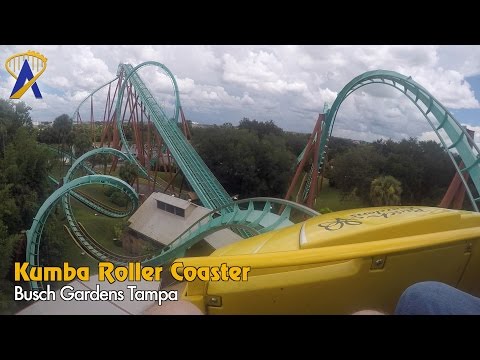 Kumba Roller Coaster Front Seat POV at Busch Gardens Tampa
