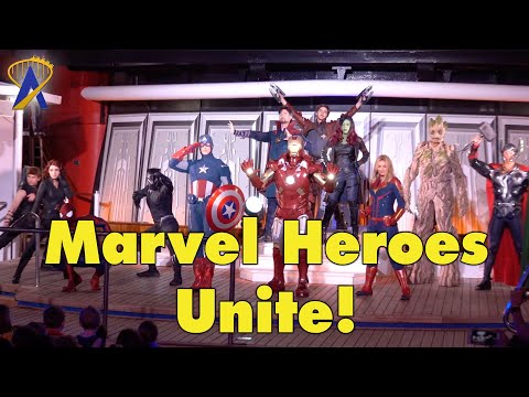 Full 4K Marvel Heroes Unite Show on the Disney Magic with Captain Marvel