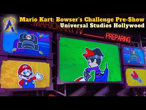 Mario Kart: Bowser&#039;s Challenge Pre-Show at Super Nintendo World - Universal Studios Hollywood