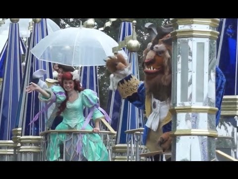 Rainy Celebrate a Dream Come True Parade at Disney&#039;s Magic Kingdom