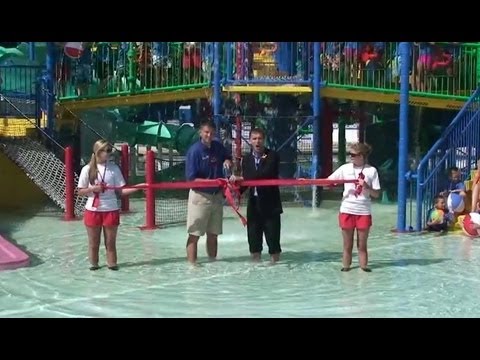 Legoland Florida Water Park Grand Opening Ceremony, with a surprise splash