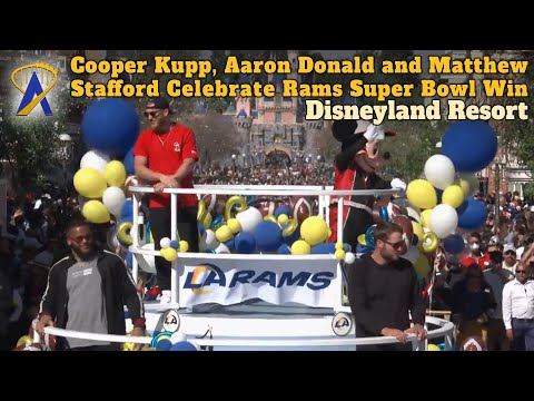 Cooper Kupp, Aaron Donald and Matthew Stafford Celebrate Rams Super Bowl Win at Disneyland Resort