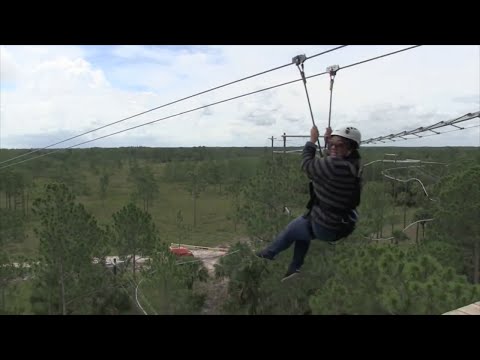 Zipline Roller Coaster ride at Forever Florida