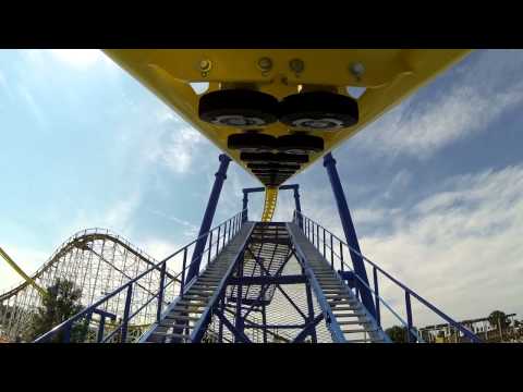 POV and off-ride of new Freedom Flyer suspended family coaster at Fun Spot America