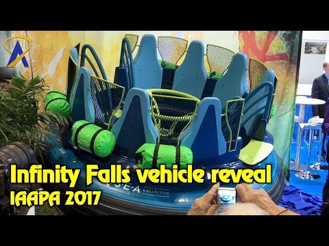 Infinity Falls raft vehicle reveal at IAAPA 2017 - coming to SeaWorld Orlando
