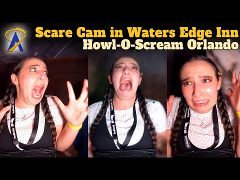 Scream Cam at Howl-O-Scream Orlando in the Waters Edge Inn Haunted House