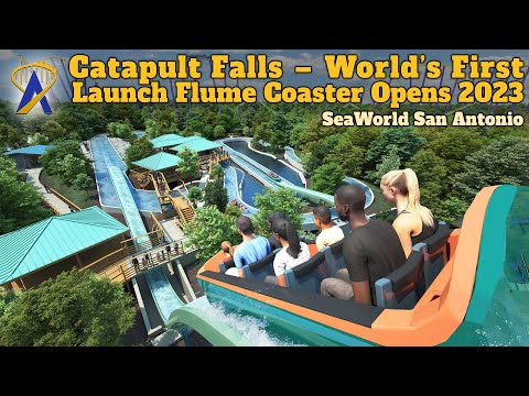 World&#039;s First Launched Flume Coaster – Catapult Falls, Opens 2023 at SeaWorld San Antonio