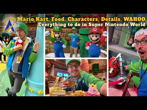 Food, Ride, Characters, Wahoo! Full Super Nintendo World overview at Universal Studios Hollywood