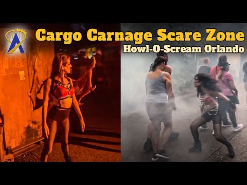 Cargo Carnage Scare Zone at Howl-O-Scream Orlando at SeaWorld Orlando