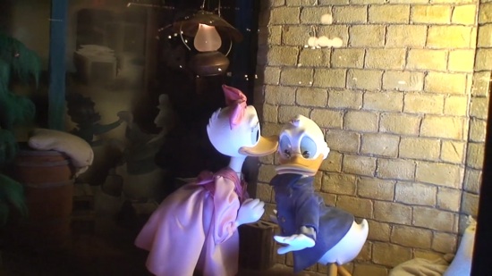 Mickey's Christmas Carol Magic Kingdom window display