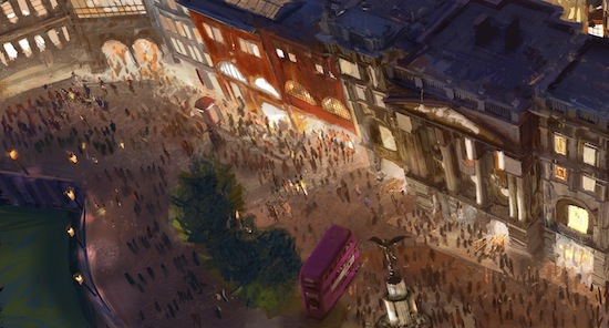 Wizarding World of Harry Potter expansion concept art waterfront