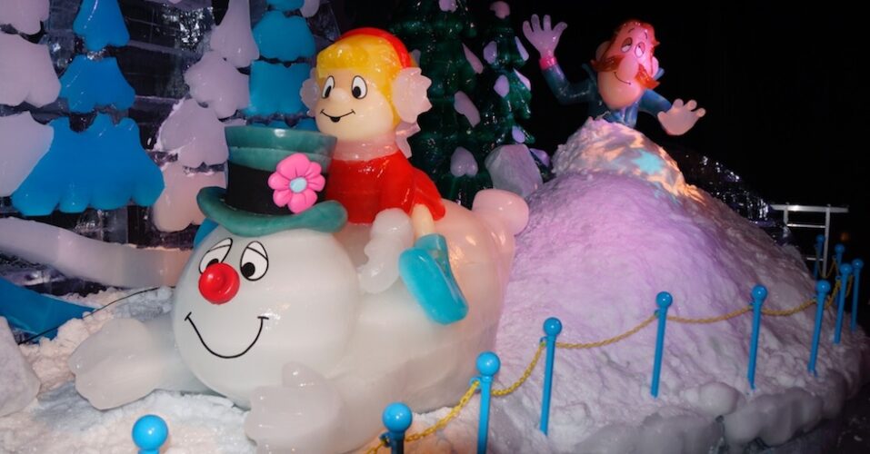 Ice with frosty the snowman