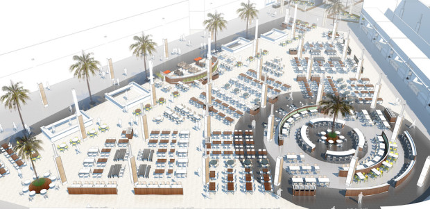 Florida mall food court rendering