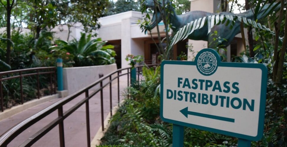 Dinosaur fastpass machines at disney