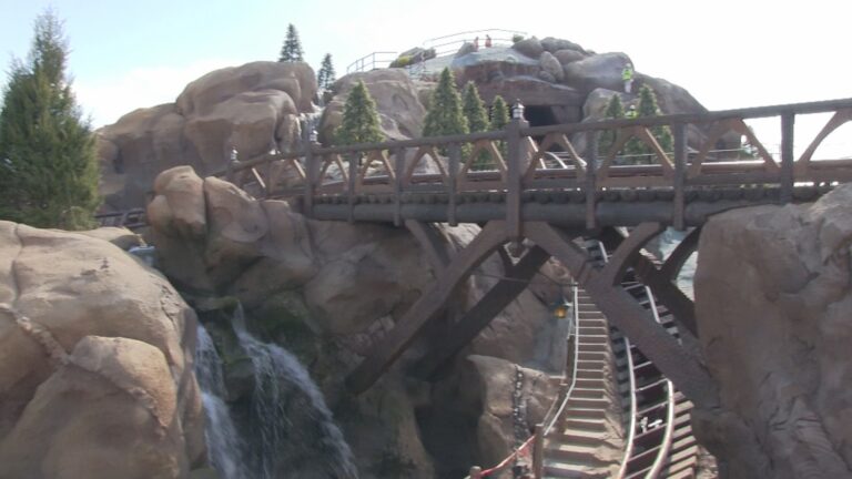 First walls come down at Seven Dwarfs Mine Train revealing mountainside details