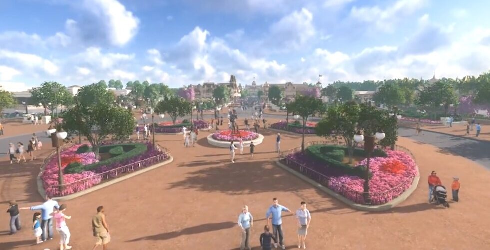 Magic Kingdom hub construction
