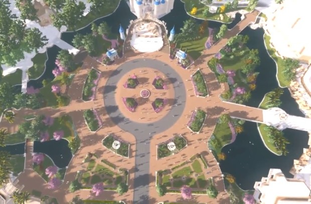 Magic Kingdom hub rendering above