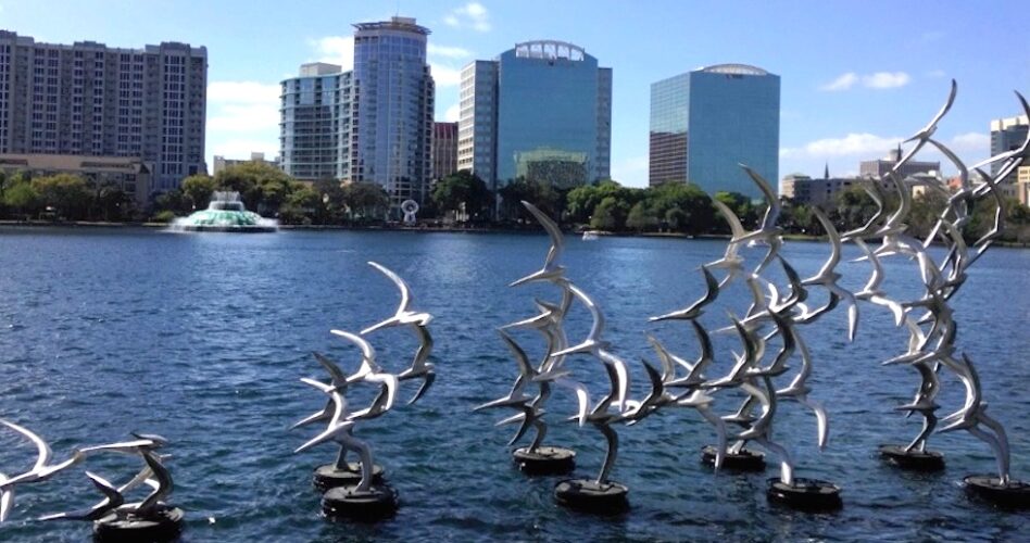 Lake eola bird sculpture