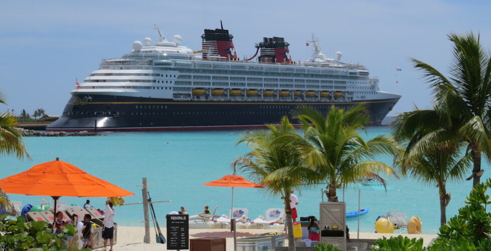 Disney Magic cruise ship at castaway cay