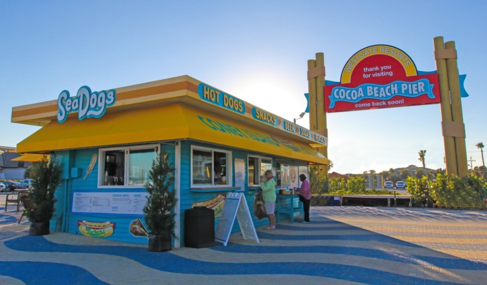 Cocoa Beach Pier recently renovated at Orlando’s closest beach